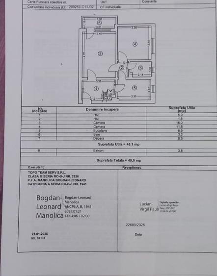 Apartament 2 camere pozitie sud/vest - 1