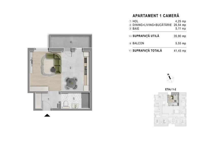 Garsoniera decomandata, 12 minute Metrou Berceni, Investitia Ideala - 3