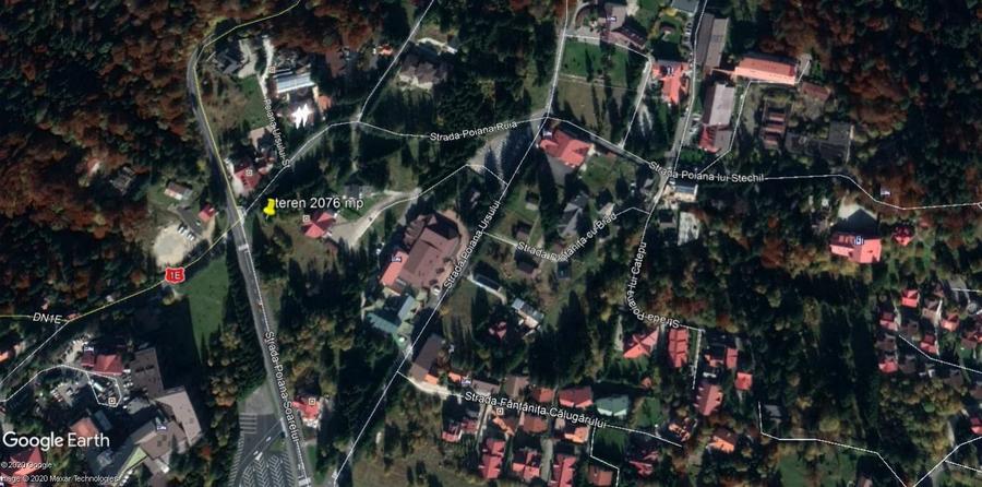 Teren Construcții intravilan de 2076 mp, în Poiana Brașov