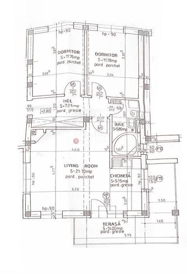 Apartament cu 3 camere decomandat în Central
