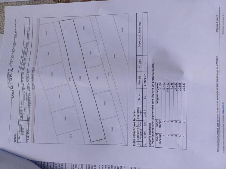 Teren agricol intravilan de 2535 mp, în Valea Lupului
