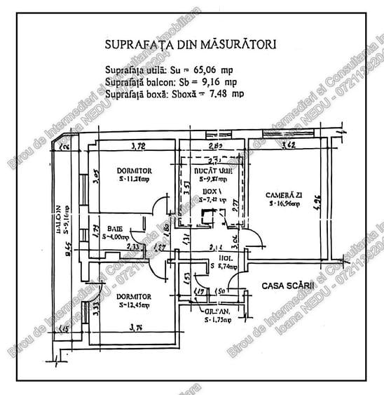 Apartament cu 3 camere decomandat în Dacia