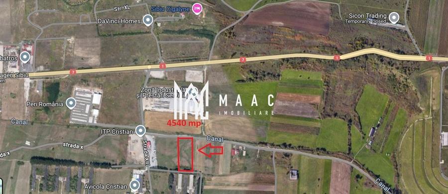 Teren Construcții intravilan de 4540 mp, în Cristian