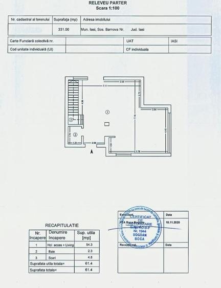 Casă individuală cu 4 camere cu Canalizare în Bucium