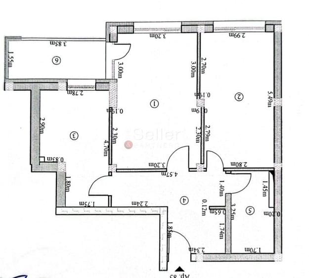 Apartament cu 2 camere decomandat, mobilat în Tractorul