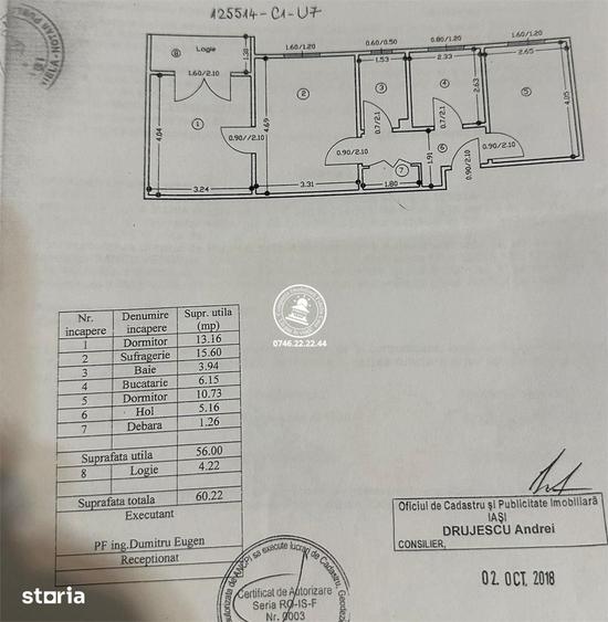 Apartament cu 3 camere semidecomandat în Tătărași
