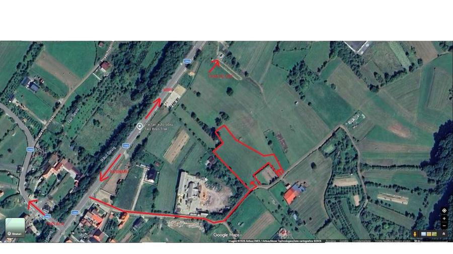 Vand teren cu P.U.Z. aprobat in comuna Rasinari - > 74 eur / mp - 1