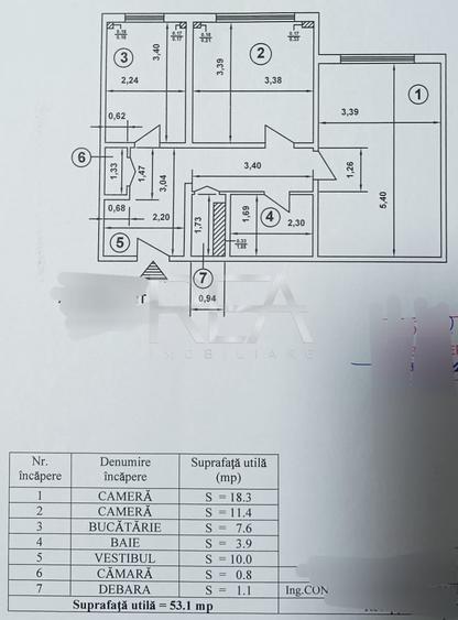 2 camere, P/10, 53mp, bloc 1979-Gorjului - 10