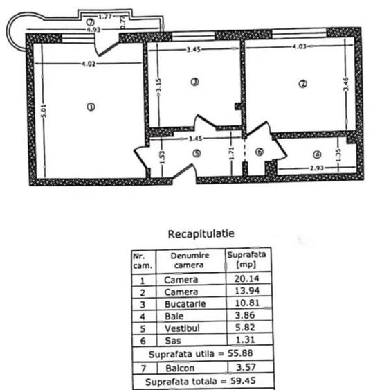 Vanzare Apartament 2 Camere Decomandat Bd.Ctin.Brancoveanu - 1