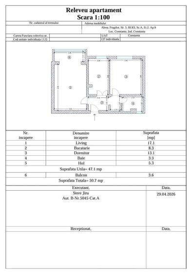 Apartament 2 camere decomandat | 50.7 mp | Etaj 2 | Constanta - 8