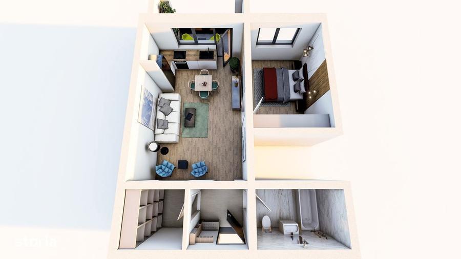 Studio 49 mp, FINALIZAT, 83 000 euro parcare inclusa, DEZVOLTATOR. - 7