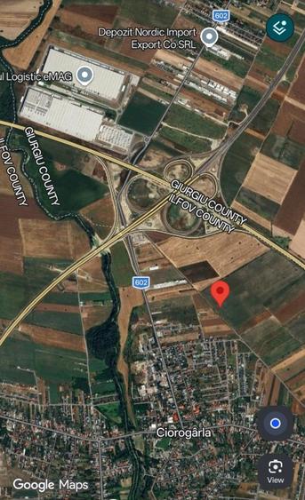 Vand 5000 mp intravilan la 800 m de intersectia AUTOSTRAZILOR A0 si A1 - 1