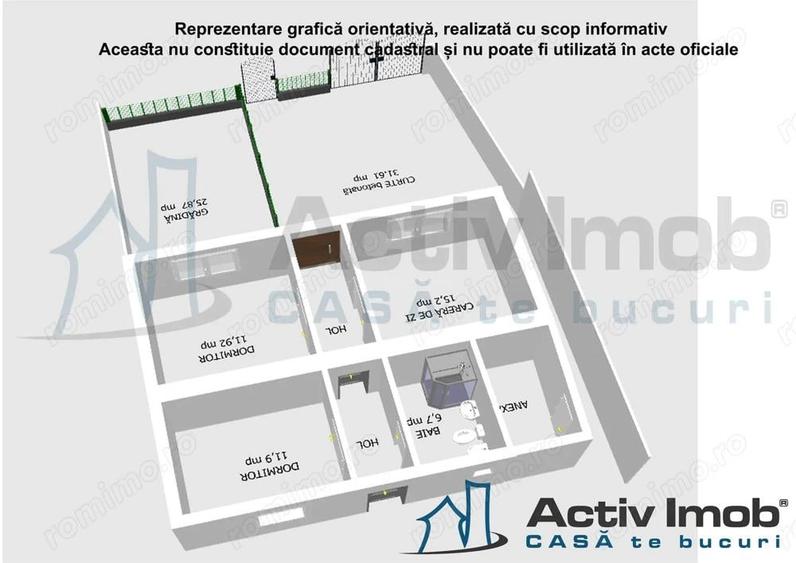 MOLDOVA NOUA, Casa 3 camere, Suprafata totala teren: 274 mp - 8