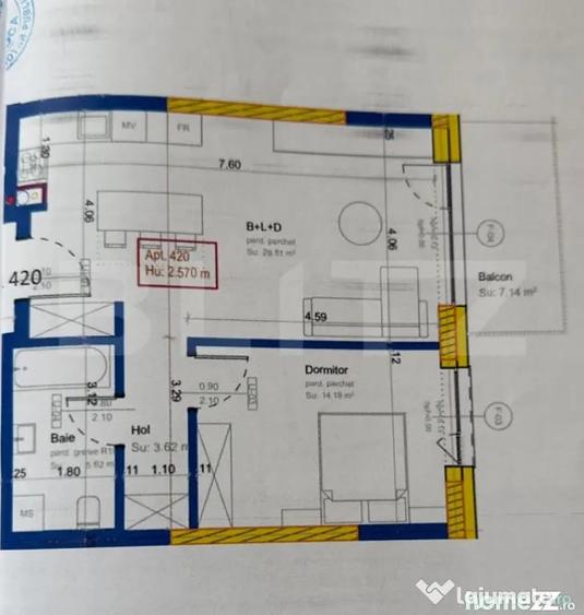 Apartament cu 2 camere semidecomandat în Semicentral