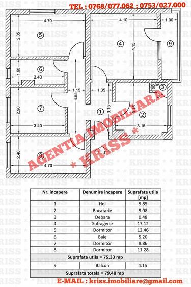 Apartament cu 4 camere decomandat în Negru Vodă