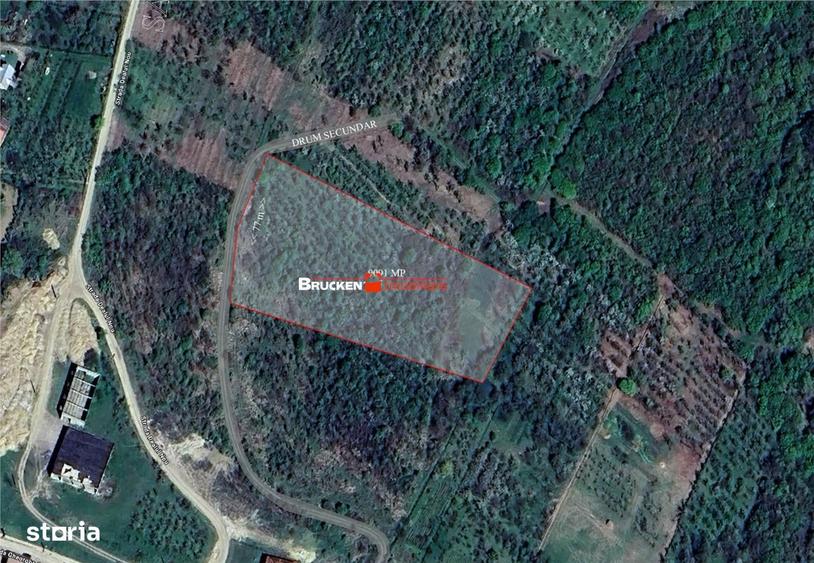 Teren intravilan de vanzare 9.091 mp | Front 77 ml | Acces din Gh. D - 4