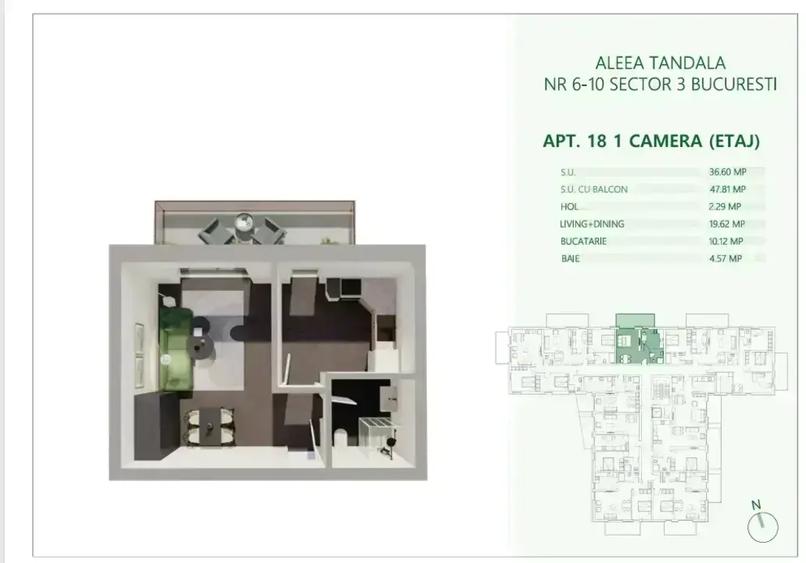 Garsoniera cu balcon 11mp | Metrou Mihai Bravu I COMISION 0 % - 7