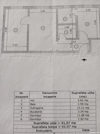 Vand apartament cu 3 camere - 1