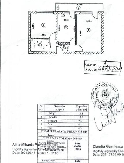 Apartament cu 2 camere decomandat în Central