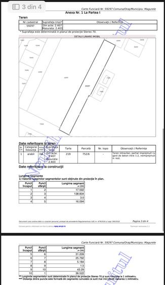 Teren Construcții intravilan de 2409 mp, în Sud Teren Construcții intravilan de 2409 mp, în Sud