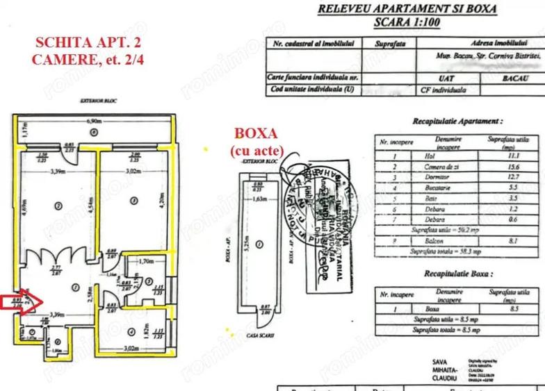 Apartament 2 camere+boxa de vanzare, etaj 2, str. Cornisa, Bacau - 7