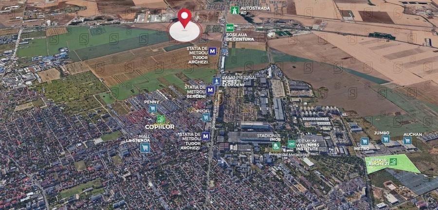 Teren Popesti-Leordeni  - Soseaua de centura  5212 mp cu deschidere 55 ml - 3