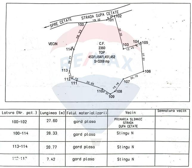 Teren de 3269 mp, în Slimnic
