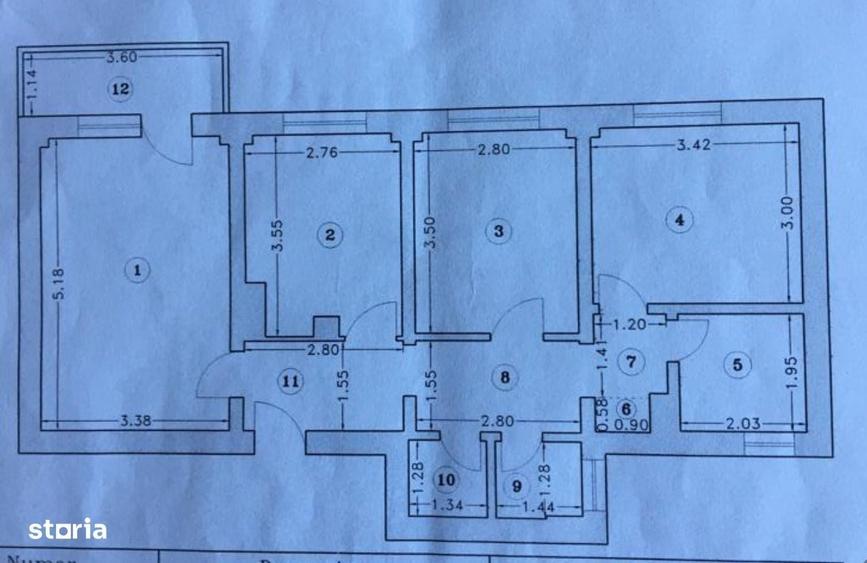 Apartament cu 3 camere decomandat în Gorjului