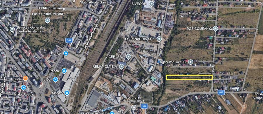 Teren intravilan 5000 mp Slatina, Olt și bonus 2500 mp extravilan  - 2