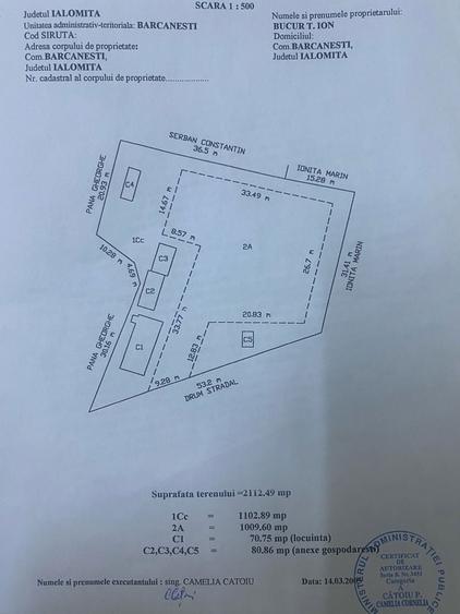 Casa 3 cam. + anexe, teren 2000mp, drum asfaltat Barcanesti(Ialomita) - 2