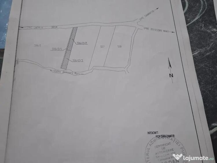 Teren extravilan 2800mp Sanmartin Cluj Targu?or, aproape Gherla, negociabil - 1