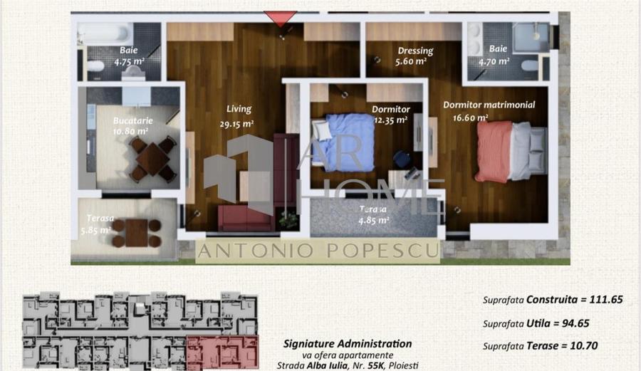 Apartament 3 camere, premium, in Ploiesti, zona Albert - 16