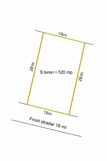 Teren de vanzare zona Lipovei, Timisoara - 520 mp front stradal 18ml - 1