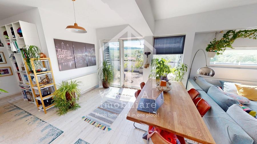 Penthouse cu 3 camere, 89mp utili si terasa 118mp, mobilat, Cisnadie - 5