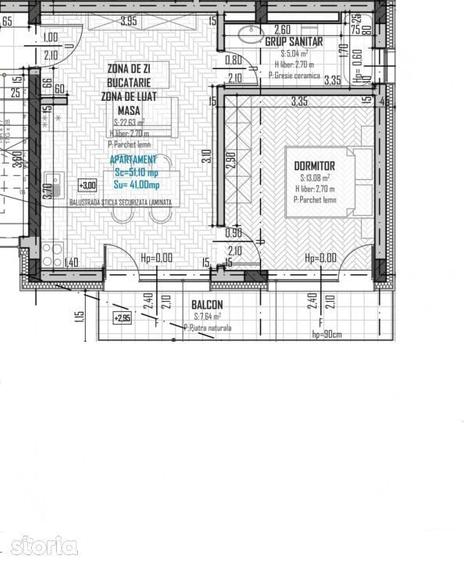 Apartament semifinisat cu 2 camere, balcon, parcare exterioara! Baciu - 3