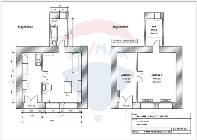 Apartament 1 camere, Palat Apollo, Pietonală Oradea, De Vânzare - 15