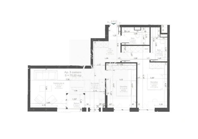 APARTAMENT 3 CAMERE FINISAT DE VANZARE | SOPORULUI IULIUS MALL | BLOC NOU - 3