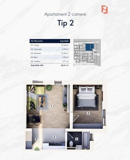 Variante apartamente 2 camere cartier nou zona Mehala - ID V4927 - 8