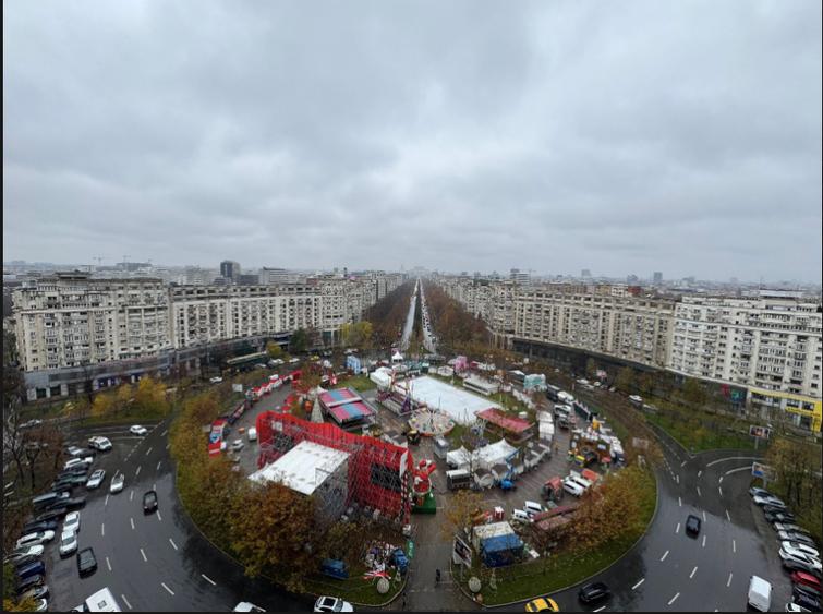 Piața Alba Iulia cu vedere  pe Bulevardul Unirii până la Casa Poporului - 2
