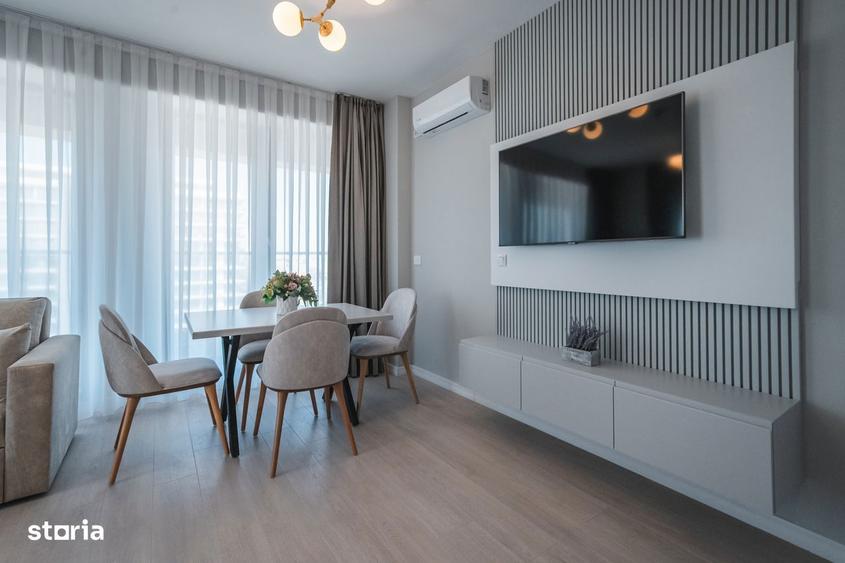 STUDIO CU DORMITOR SEPARAT COMPLET MOBILAT LUX - SOLID SEA VIEW PERLA - 10