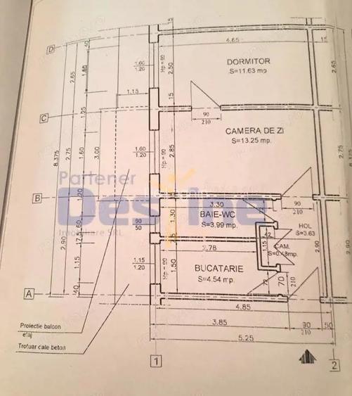 ALEXANDRU CEL BUN, Apartament 2 camere nedecomandat, 50 mp, 72.900 euro