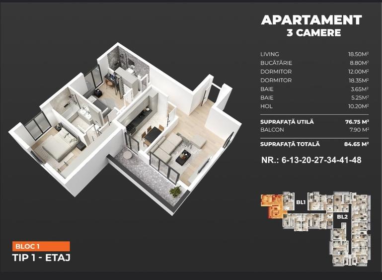Sky Garden Residence -Pasarela Berceni l Garsonieră 41mp - 15
