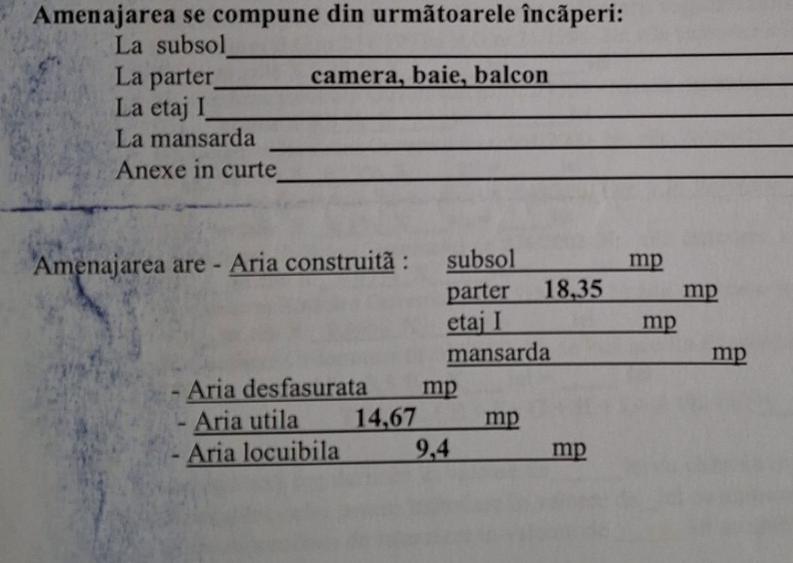 Vand garsoniera parter zona Liceul Emanuel - 1