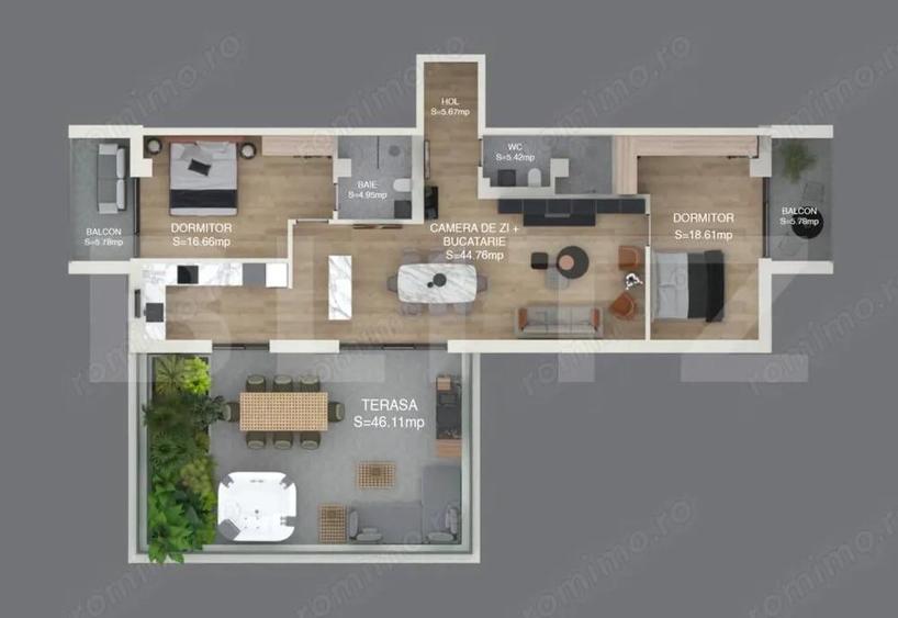 ?Penthouse Exclusivist | Terasa 46 mp | Zona de Nord - 1