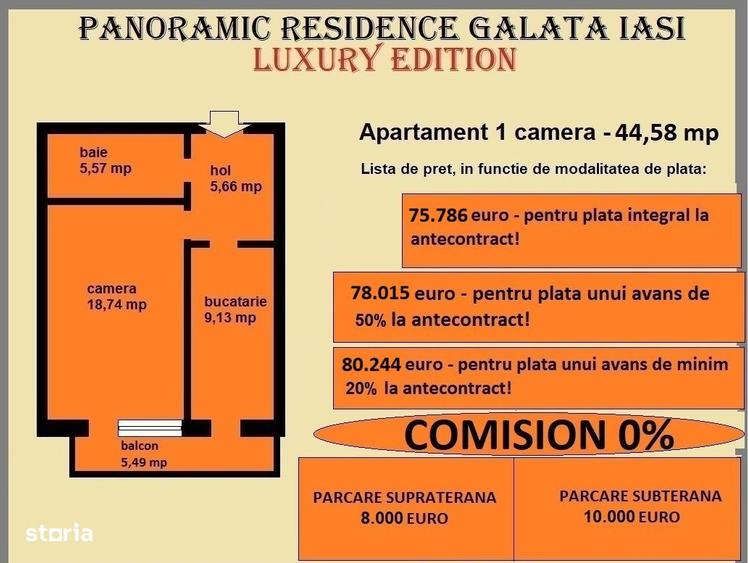 Apartament decomandat de vanzare in Iasi, Galata, 44,58 mp, bloc nou - 9