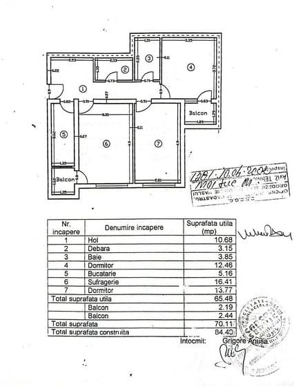 Apartament cu 3 camere, mobilat si utilat, etaj 3, VASLUI zona CENTRU; - 4