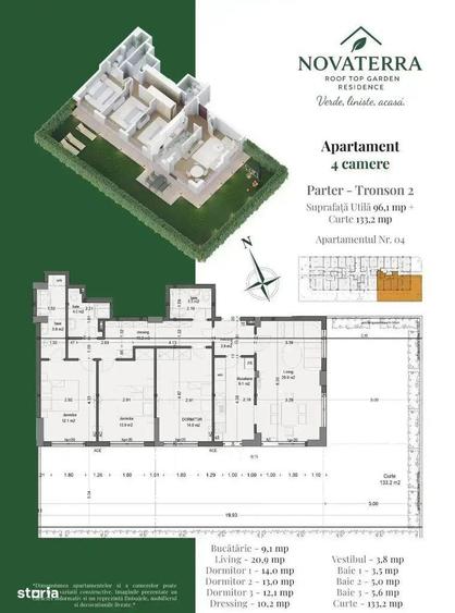 Apartament fabulos 4 camere ?i curte 230mp Pallady / N Teclu - 1