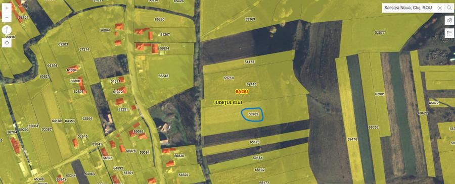 Teren extravilan 9000 mp Corușu, Baciu – acces drum,  acces apa curgatoare - 1