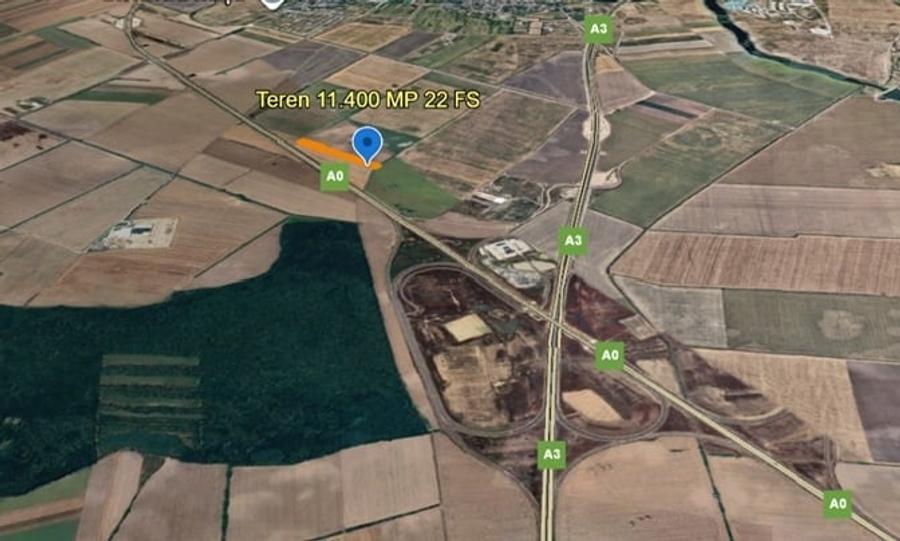 Vanzare teren 11.400 MP Intravilan Tarla 10–Ștefanestii de Jos, Zona nod A3 – A0 - 3