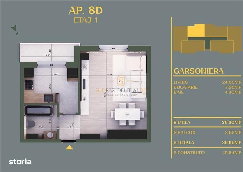 Nou! Garsoniera moderna, imobil nou, finisaje premium - Com Vidra, If - 4